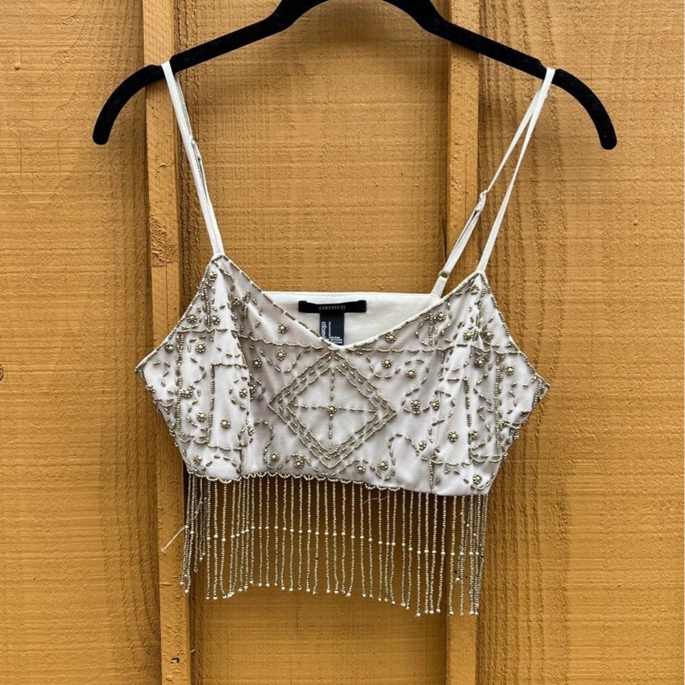 Forever 21 Beaded Crop Top